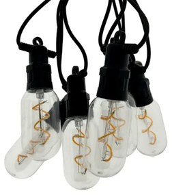 LED kültéri dekorációs fényfüzér 6xLED/0,6W/230V 4,5 m IP44 fekete