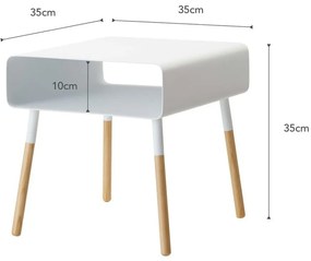 Plain fehér tárolóasztal, magasság 35 cm - YAMAZAKI