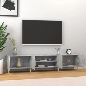 betonszürke szerelt fa TV-szekrény 180x31,5x40 cm