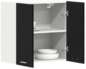 vidaXL Fekete Tölgy Fali Szekrény 60 x 31 x 60 cm Műanyagból