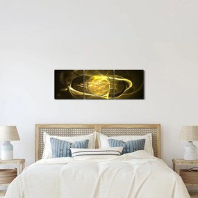 Modern absztrakt kép (órával) (90x30 cm)