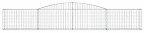 8 db íves horganyzott vas gabion kosár 400x30x60/80 cm