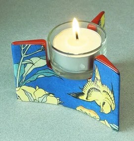 Kerámia Gyertyatartó Tealight Parastone Hokusai Kanári És Peonie