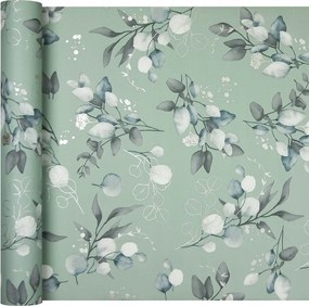 Menta tapéta Levelek Apró Ágak Flizelin