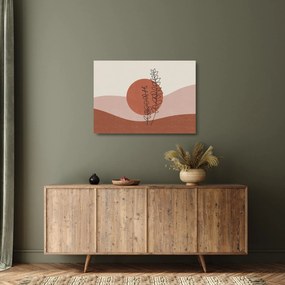 Üveg kép - Boho levelek N⁰1 (70x50 cm)