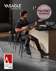 Ekho bárszékek 2db-os készlet, konyhai székek, fekete