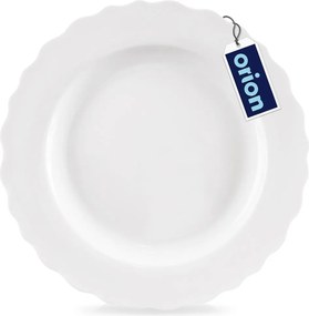 Ebédlő Tányér Csempe lapos nagy porcelán fehér klasszikus 24,5 cm