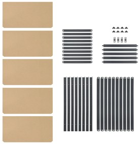 Juskys Polc 200x100x60 cm - szürke