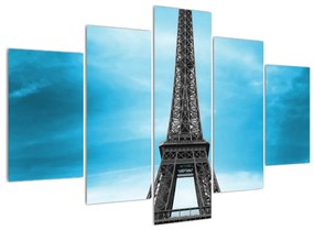 Eiffel torony és a kék autó kép (150x105 cm)