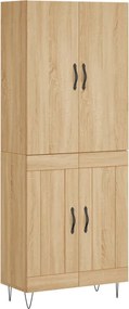 vidaXL sonoma tölgy szerelt fa magasszekrény 69,5 x 34 x 180 cm