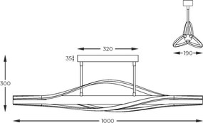 Zuma Line BAEZ C230857003 Süllyesztett mennyezeti lámpa 1x40W/LED 3000K 1900lm IP20