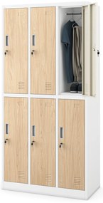 IGOR cabinet white RAL9003 golden oak H1850*W900*D450