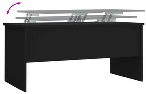 fekete szerelt fa dohányzóasztal 102 x 50,5 x 46,5 cm
