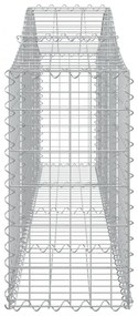 vidaXL 14 db íves horganyzott vas gabion kosár 200x30x60/80 cm