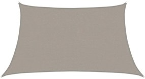világosszürke trapéz alakú HDPE napvitorla 160 g/m² 3/4 x 2 m