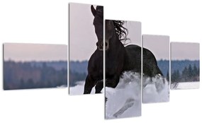 Kép - lovak, a hóban (150x85cm)