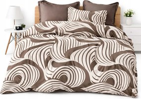 Ágynemű garnitúra 160x200 Csokoládé pamut-szatén lepedővel