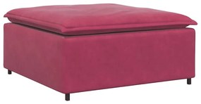 borvörös moduláris kanapé lábzsámoly modul 100x100x48 cm