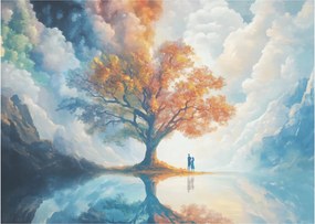 Üveg kép – Az élet és szerelem fája (70x50 cm)