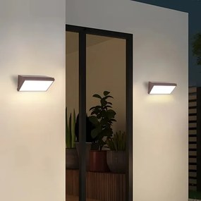 Brilagi - LED RGBW kültéri fali lámpa TRIANGLE 1xE27/9W/230V barna IP65