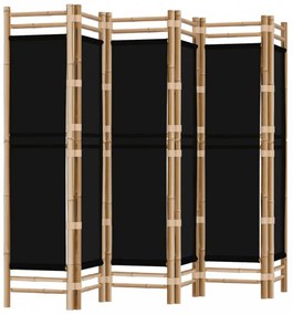 6 paneles összecsukható bambusz és vászon térelválasztó 240 cm