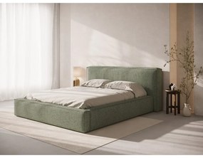 Zöld kárpitozott ágytámla 209x100 cm Olivia – Micadoni
