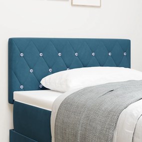 Fejtámla Kristály Gombos Kárpitozott Sötétkék 90 cm Bársony