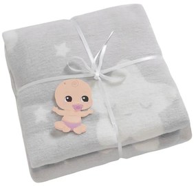 Világosszürke fleece gyerek takaró 100x120 cm Star – Mijolnir