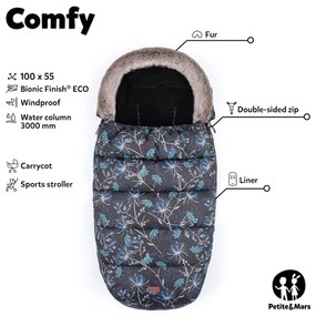 PETITE&amp;MARS - Baba bundazsák 4 az 1-ben COMFY Forever fekete