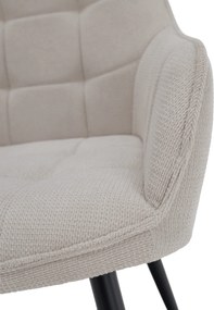 Design fotel, bézs/fekete, MARKEN