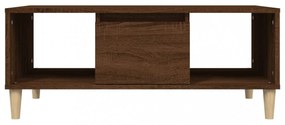 barna tölgyszínű szerelt fa dohányzóasztal 90x50x36,5 cm