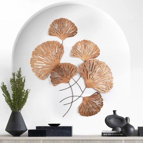 Ginkgo fém fali dekoráció, 75×4 cm – ACH110-3