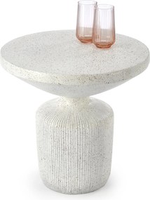 Sintro dohányzóasztal 54 cm - fehér terrazzo