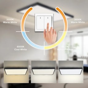 Brilagi -LED Fürdőszobai mennyezeti lámpatest FRAME LED/96W/230V 120x60 cm IP44 fekete