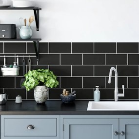 Csempematrica szett 30 db-os 20x10 cm Subway Tiles Black – Ambiance