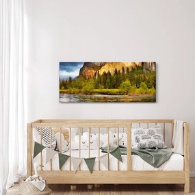 Kép - Sziklák a tónál (120x50 cm)