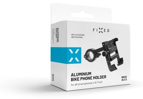 FIXED Bikee ALU 2 alumínium mobiltelefon tartó kerékpárra forgó fejjel, fekete