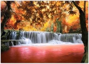 Poszterek 70x50 Narancssárga vízesés