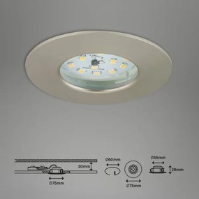 Briloner 7231-032-KÉSZLET 3x LED dimmelhető fürdőszobai lámpa LED/5,5W/230V IP44