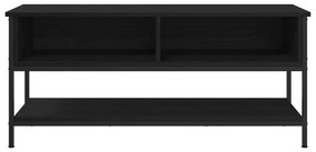 TV szekrény Fekete tölgy 100x35x45 cm Fának készült és acél