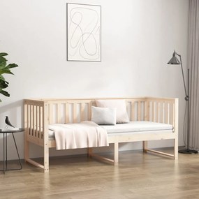 kanapéágy ágy matrac 75x190 cm tömör fa fenyőfa