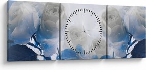 Kép - Fehér rózsa (órával) (90x30 cm)