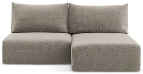 Bézs kinyitható-tárolóhelyes sarokkanapé (jobb oldali) Kalena – Makamii