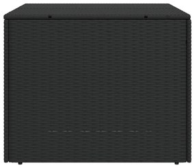 fekete polyrattan kerti tárolóláda 291 L