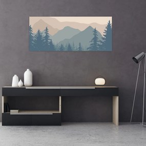 Kép - Türkiz hegység N⁰2 (120x50 cm)