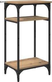 vidaXL Oldal asztal polcokkal Artisan tölgy 40 x 30 x 75 cm Faanyag