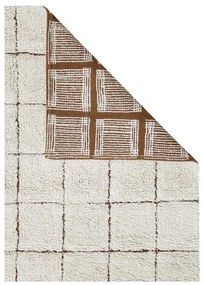 Krémszínű mosható kézi szövésű pamut szőnyeg 200x300 cm Mosaic – Lorena Canals