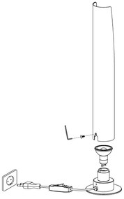 Eglo 97583 - LED Asztali lámpa BARBORRO 1xGU10/4,5W/230V