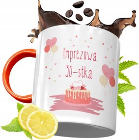 Narancssárga Szülinapi Bögre 30 30STE Ajándék fényképes nyomtatással