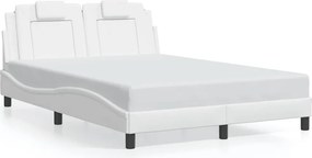 vidaXL fehér műbőr ágykeret Viana matrac nélkül 140x200 cm